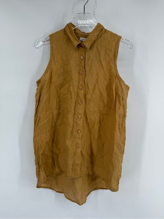Garnet Hill Tops - Garnet hill Easy Linen Button-Down Tank size 8